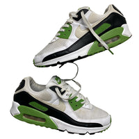 Nike Air Max 90 White Black and Green (UK 8)