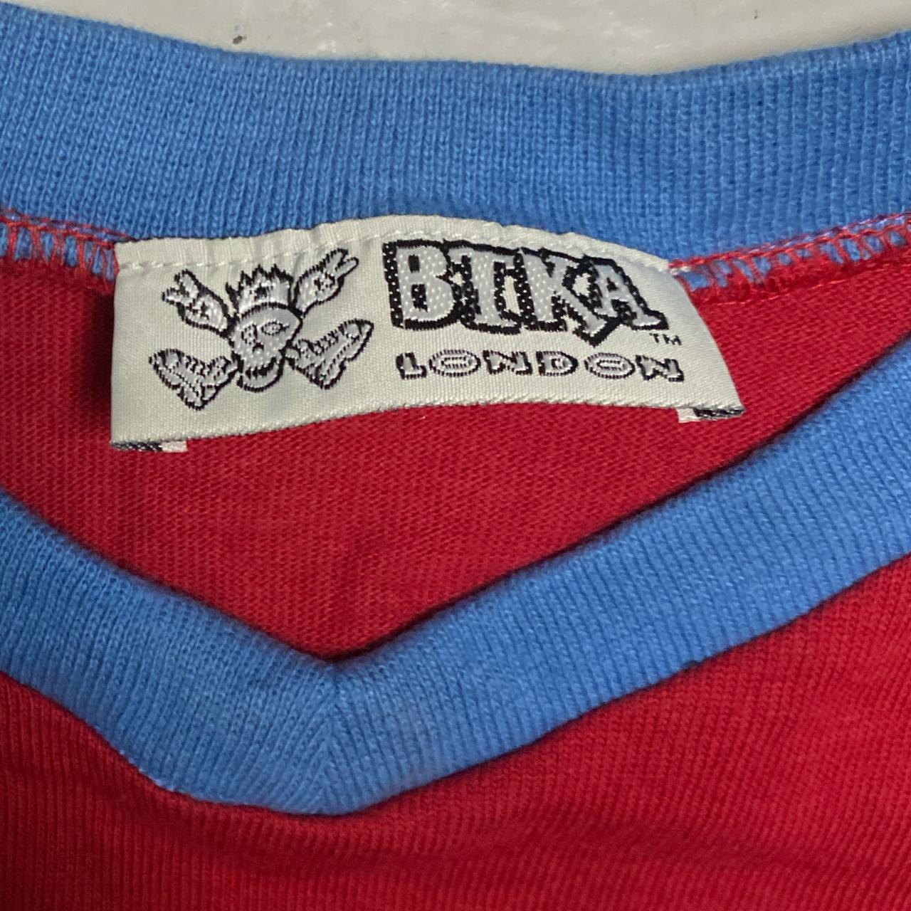 BTKA Born To Kick Arse Red Cream and Blue Jumper