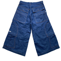 Criminal Damage Vintage Baggy Jort Jean Shorts Navy (28W)