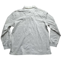 Polo Ralph Lauren White and Navy Rugby Polo Long Sleeve Shirt (XL)