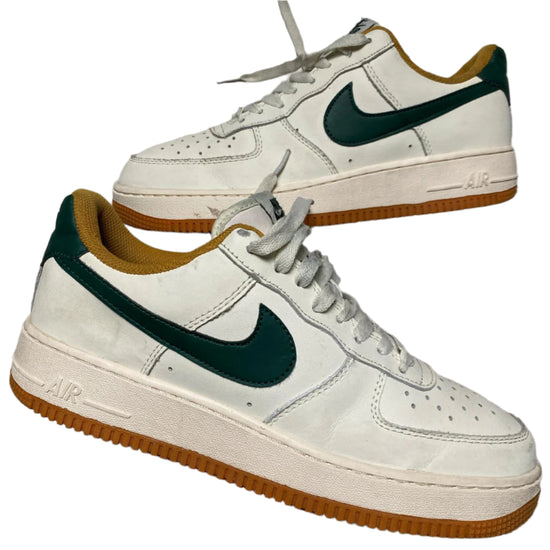 Nike Air Force 1 Cream White and Green ((UK 9)