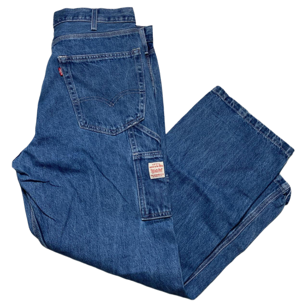 Levis Vintage Carpenter Denim Baggy Jeans Light Blue (36W)