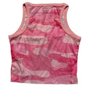 Clints Pink and White Camouflage Tank Top Mesh Vest (S)