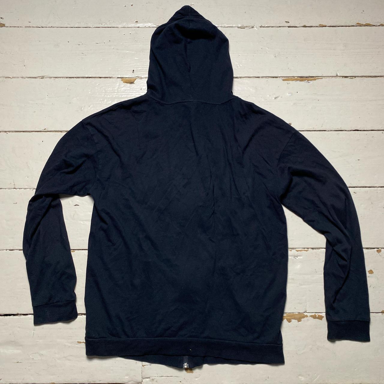 Hugo Boss Navy Blue and White Hoodie