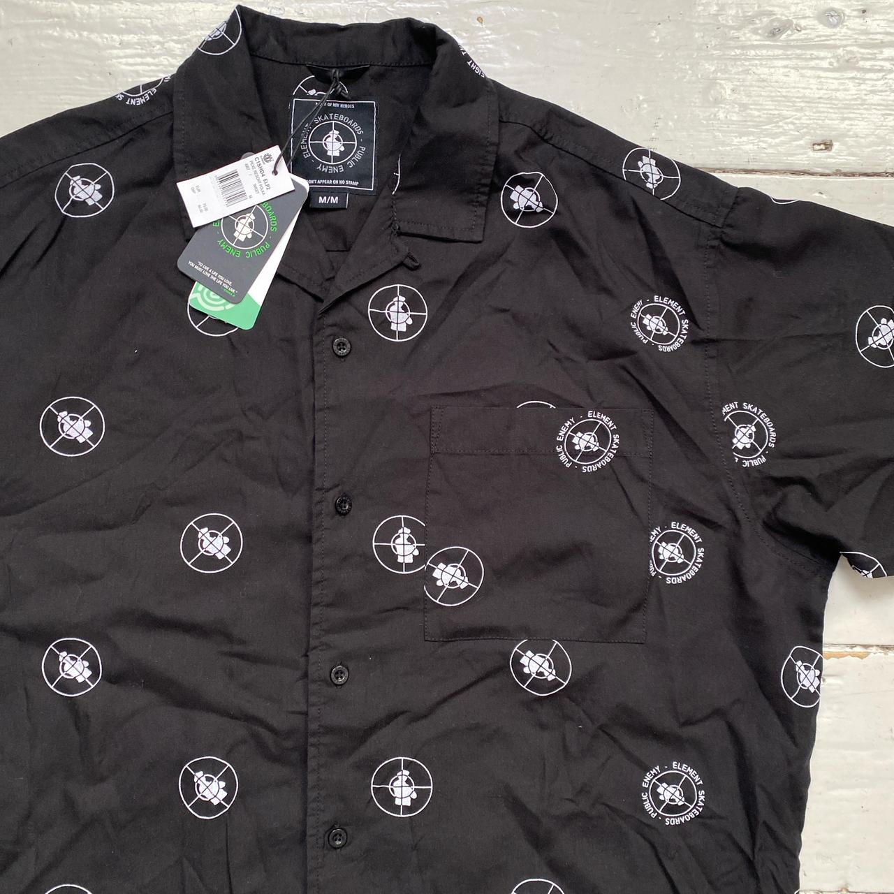 Element Skateboards Public Enemy Black and White Short Sleeve Shirt