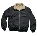 Palace Black and Cream Sherpa Reversible Bomber Jacket (L)