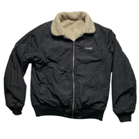 Palace Black and Cream Sherpa Reversible Bomber Jacket (L)