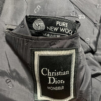 Christian Dior Vintage Grey Pin Stripe Two Piece Full Suit Jacket and Trousers (M)