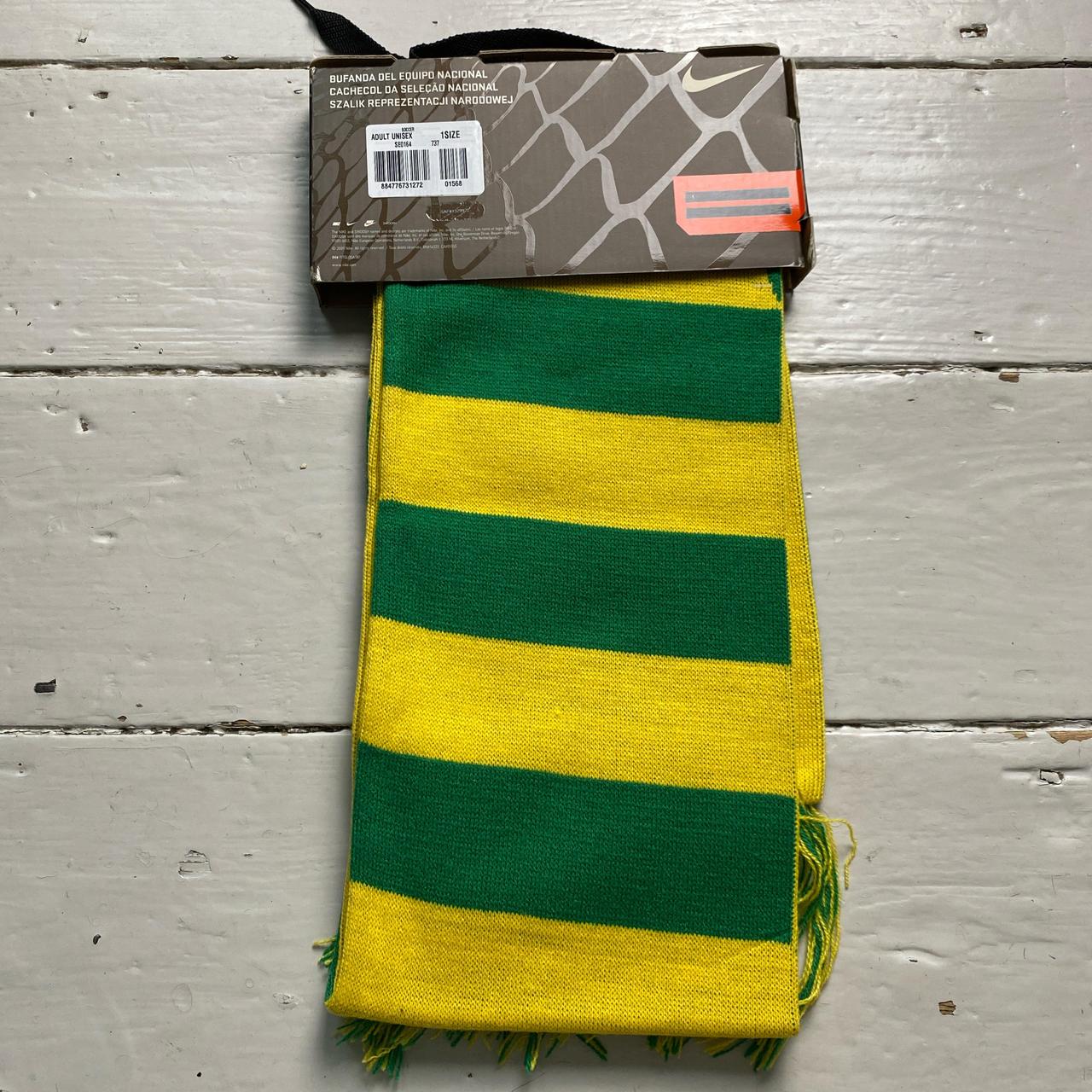 Brazil Nike Vintage y2k Yellow and Green Football Scarf