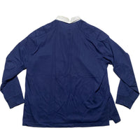 Ralph Lauren Polo Navy and White Long Sleeve Polo Shirt (2XL)