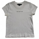 Hot as FCUK French Connection Womens White and Black Baby Tee Shirt (XS)