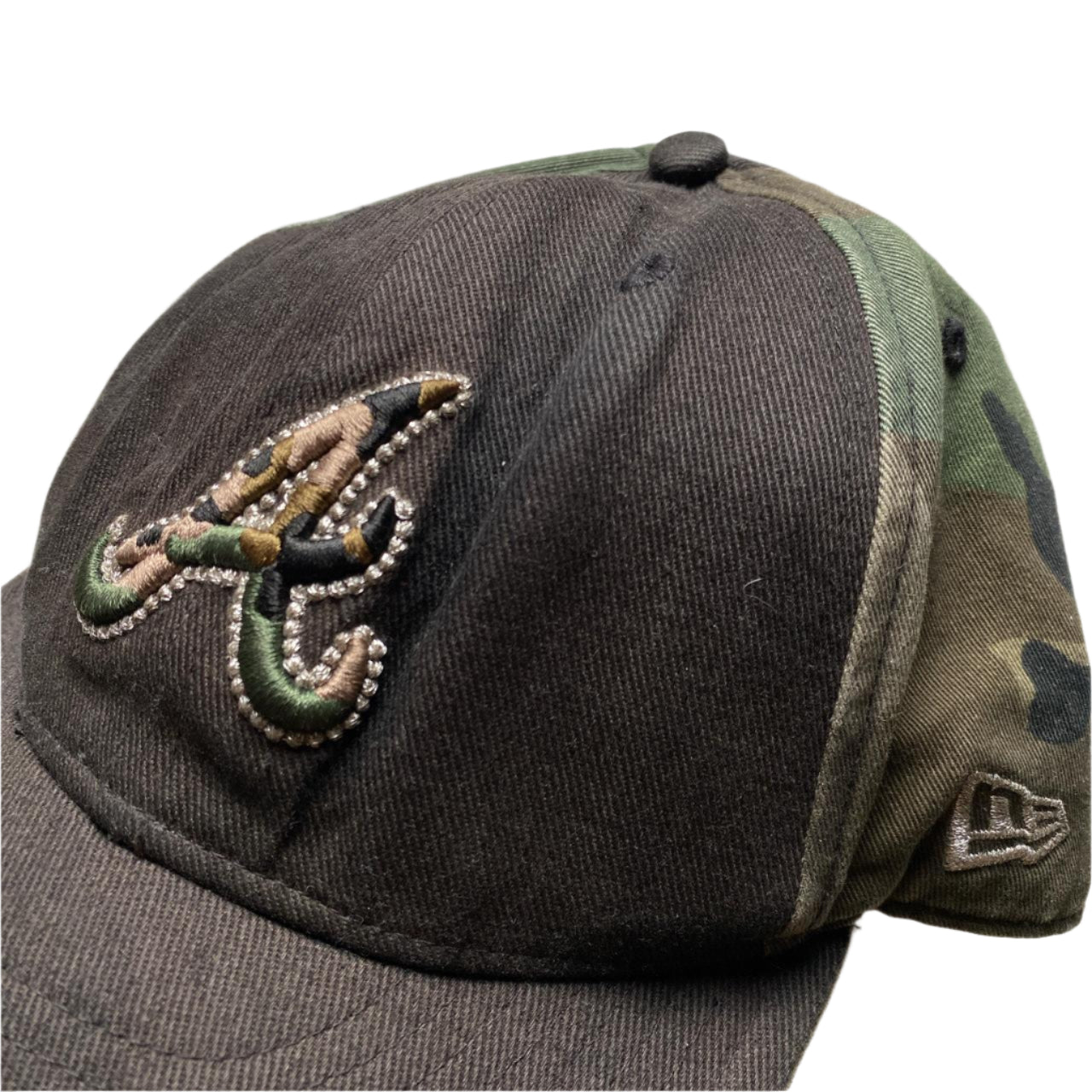 New Era Atlanta Braves Vintage Black and Camouflage Fitted Cap