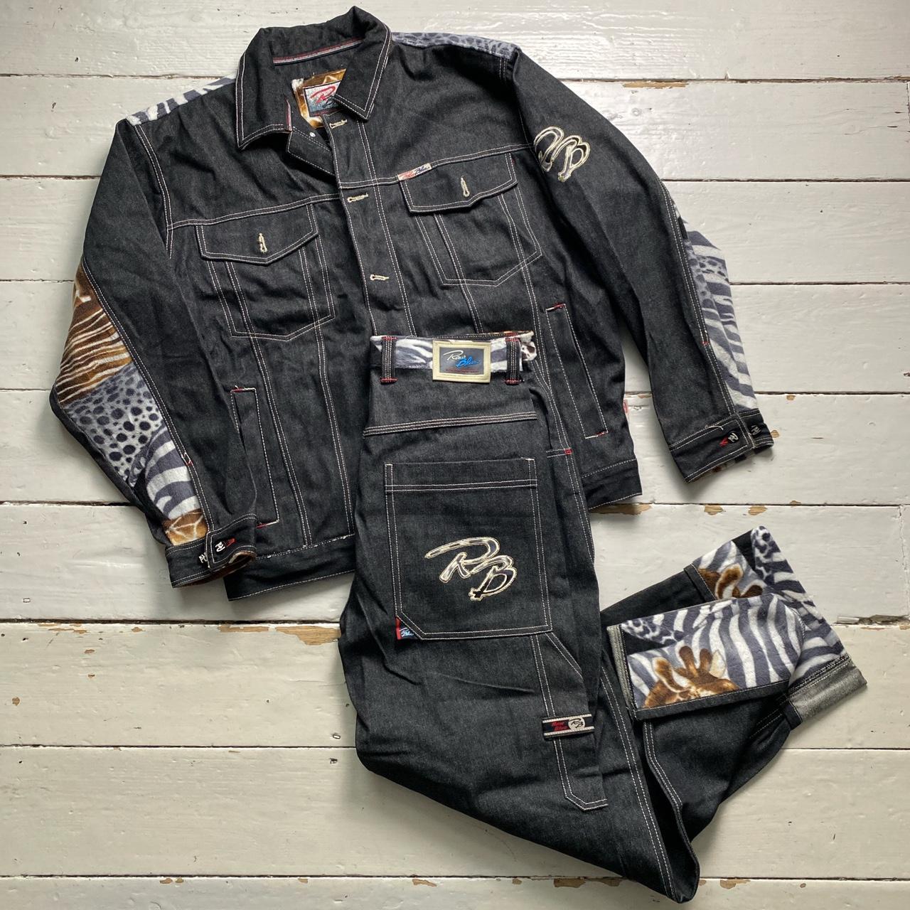 Raw Blue Full Denim Giraffe and Zebra Wildlife Set