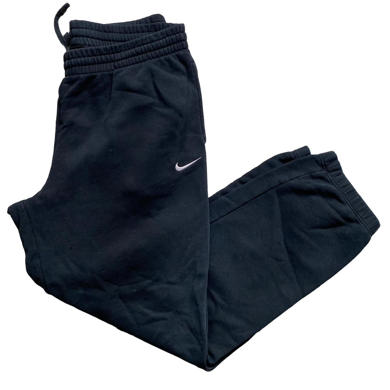 Nike Baggy Black and White Swoosh Joggers (XL)