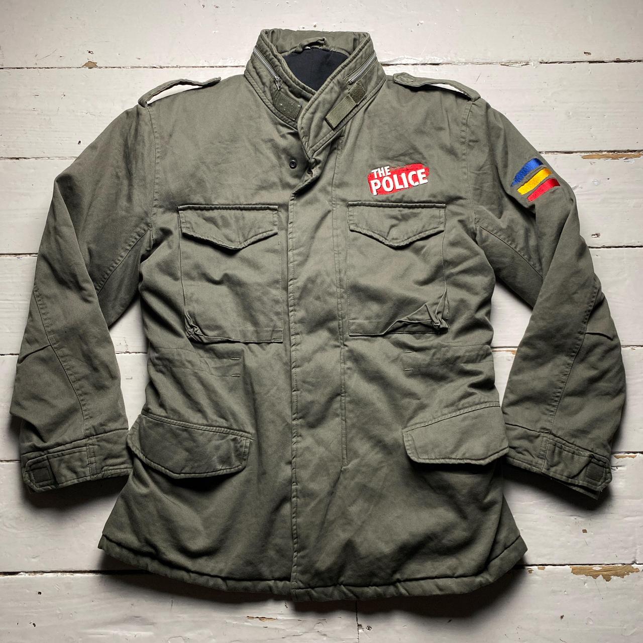 The Police Vintage Khaki Green Military Jacket