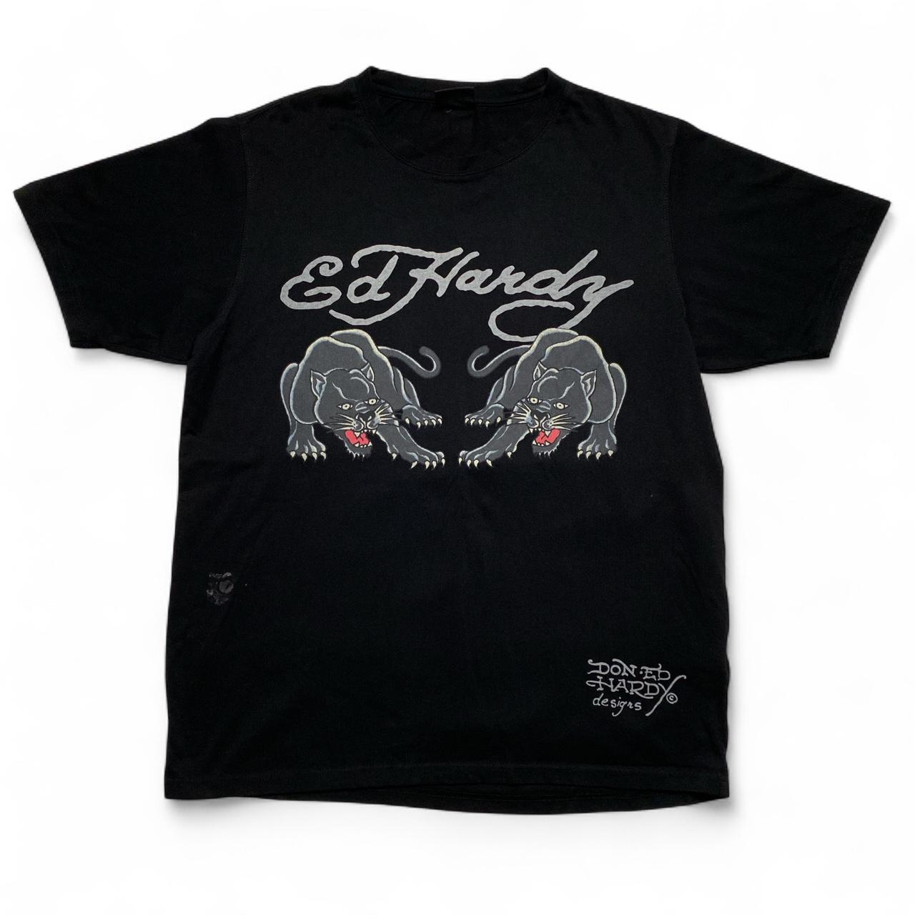Ed Hardy Panther Black T Shirt (XL)