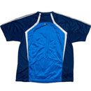 Adidas Blue and White Climacool Vintage Jersey T Shirt (M)