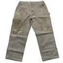 Carhartt Vintage Distressed Workwear Carpenter Cargo Trousers Light Khaki (36W)