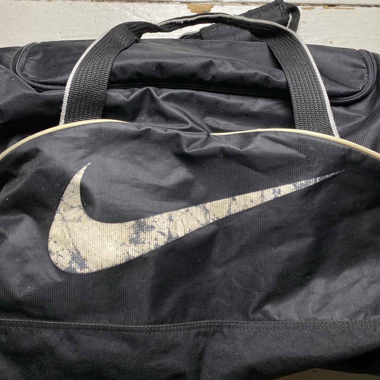 Nike Big Black and White Swoosh Duffle Travel Bag