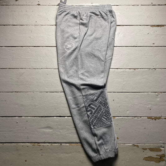 Nike Vintage y2k Grey and White Baggy Joggers