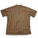 Polo Ralph Lauren Caldwell Tribal Striped Orange and Light Brown Short Sleeve Shirt (L)