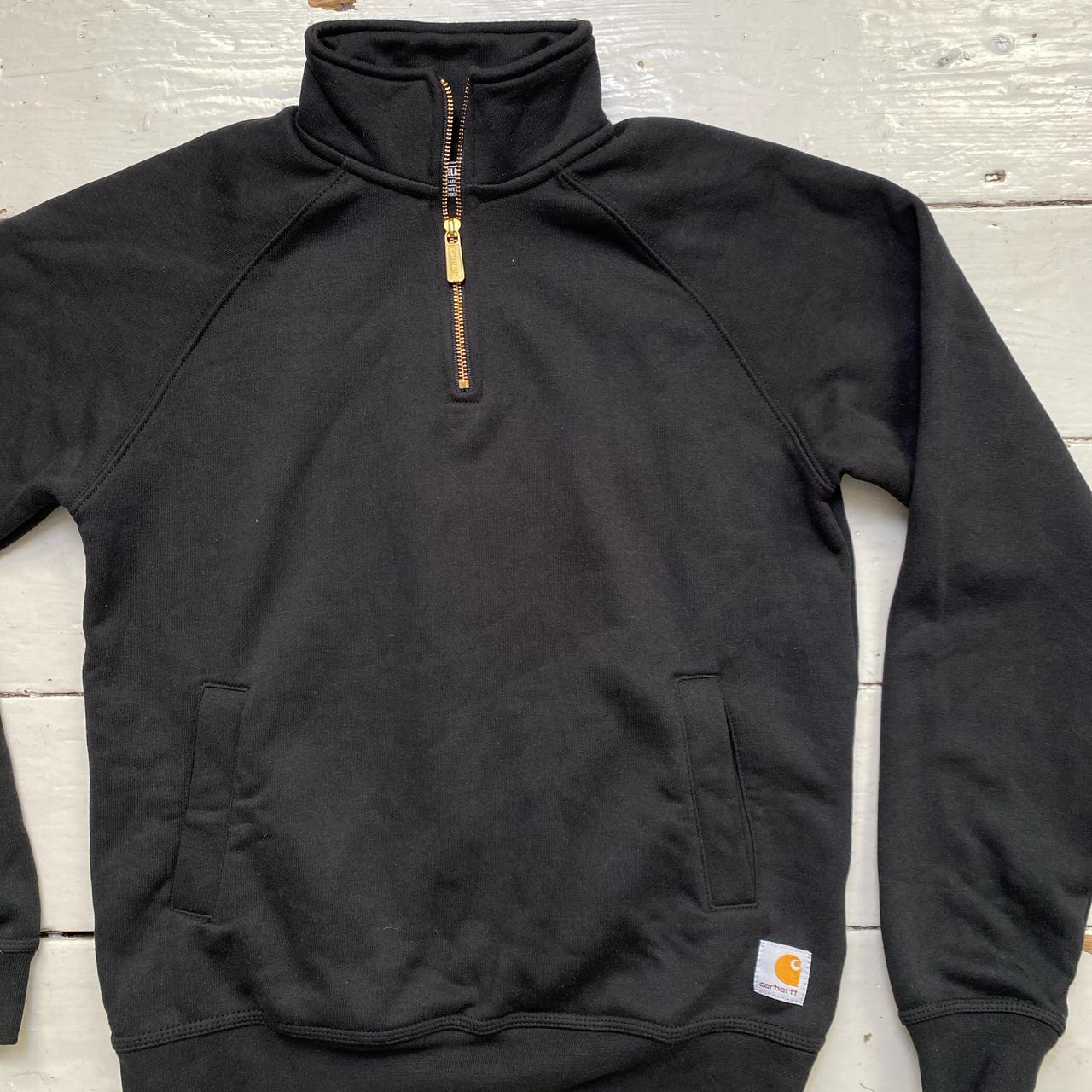 Carhartt Black and White Patch Quarter Zip Jumper