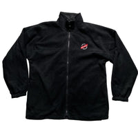 Red Stripe Jamaican Beer Vintage Black Fleece Zip Jumper (L)