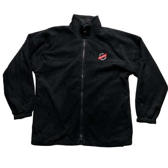 Red Stripe Jamaican Beer Vintage Black Fleece Zip Jumper (L)