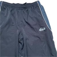 Sergio Tacchini Vintage Navy Blue and White Shell Trackpant Baggy Bottoms (L)