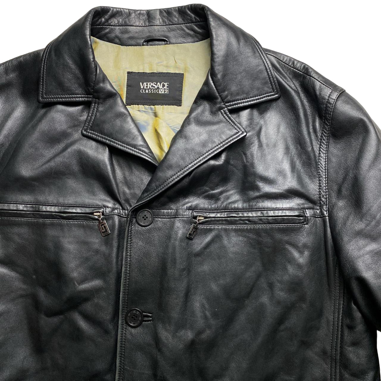 Versace Classic V2 Vintage Soft Leather Long Coat (L)
