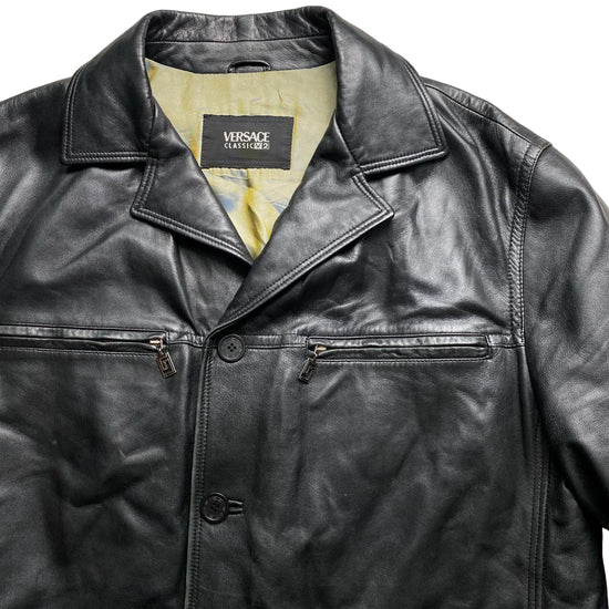 Versace Classic V2 Vintage Soft Leather Long Coat (L)