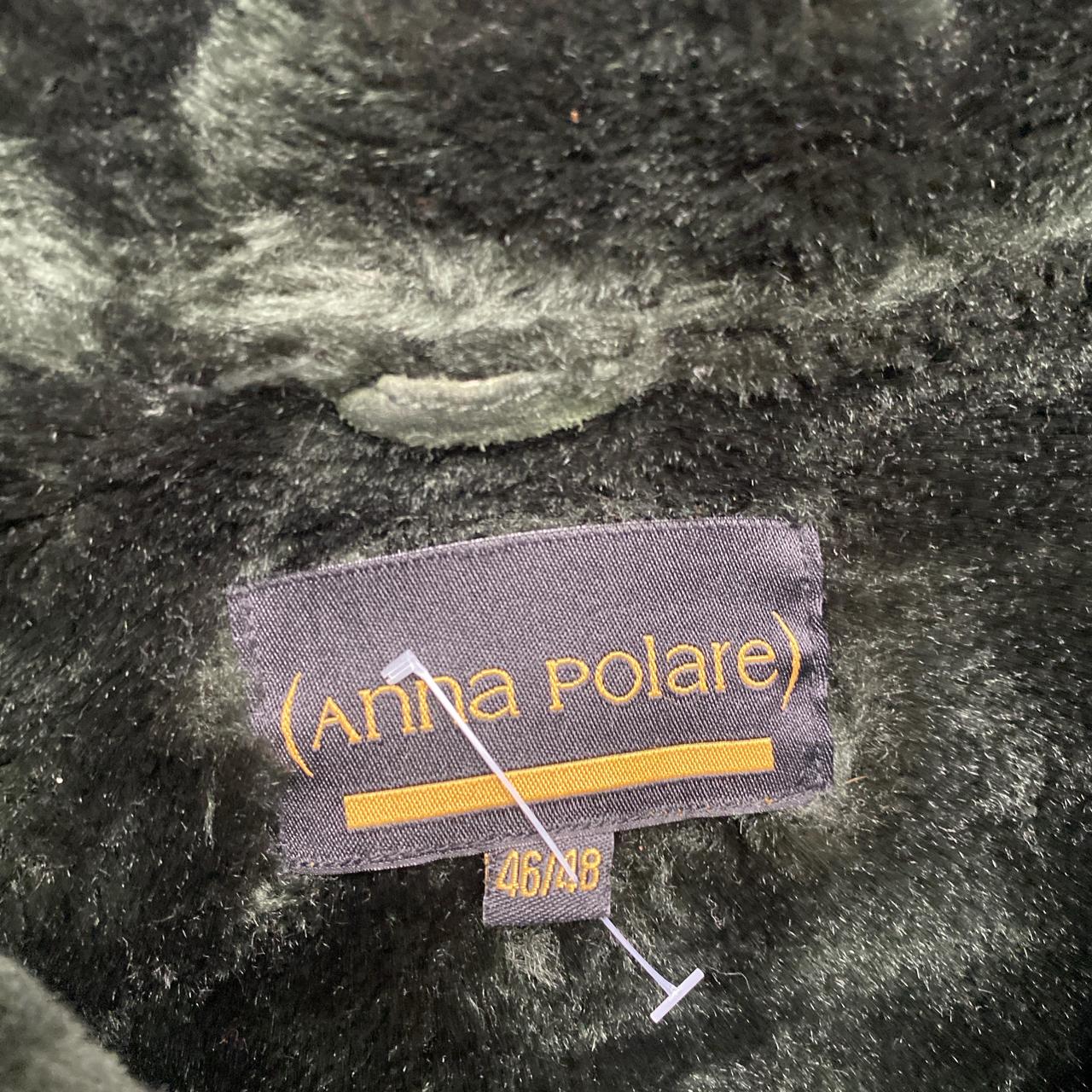 Anna Polare Vintage Green Sheepskin Fur Lined Coat