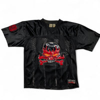 South Central Y2K Skull Flames Vintage Black Jersey (L)