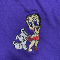 Betty Boop Embroidered Vintage Jerzees 90’s Purple T Shirt ((L)