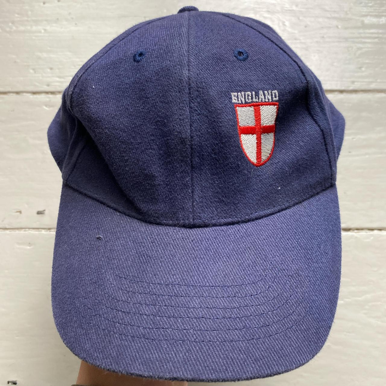 England Navy White and Red Football Baseball Cap