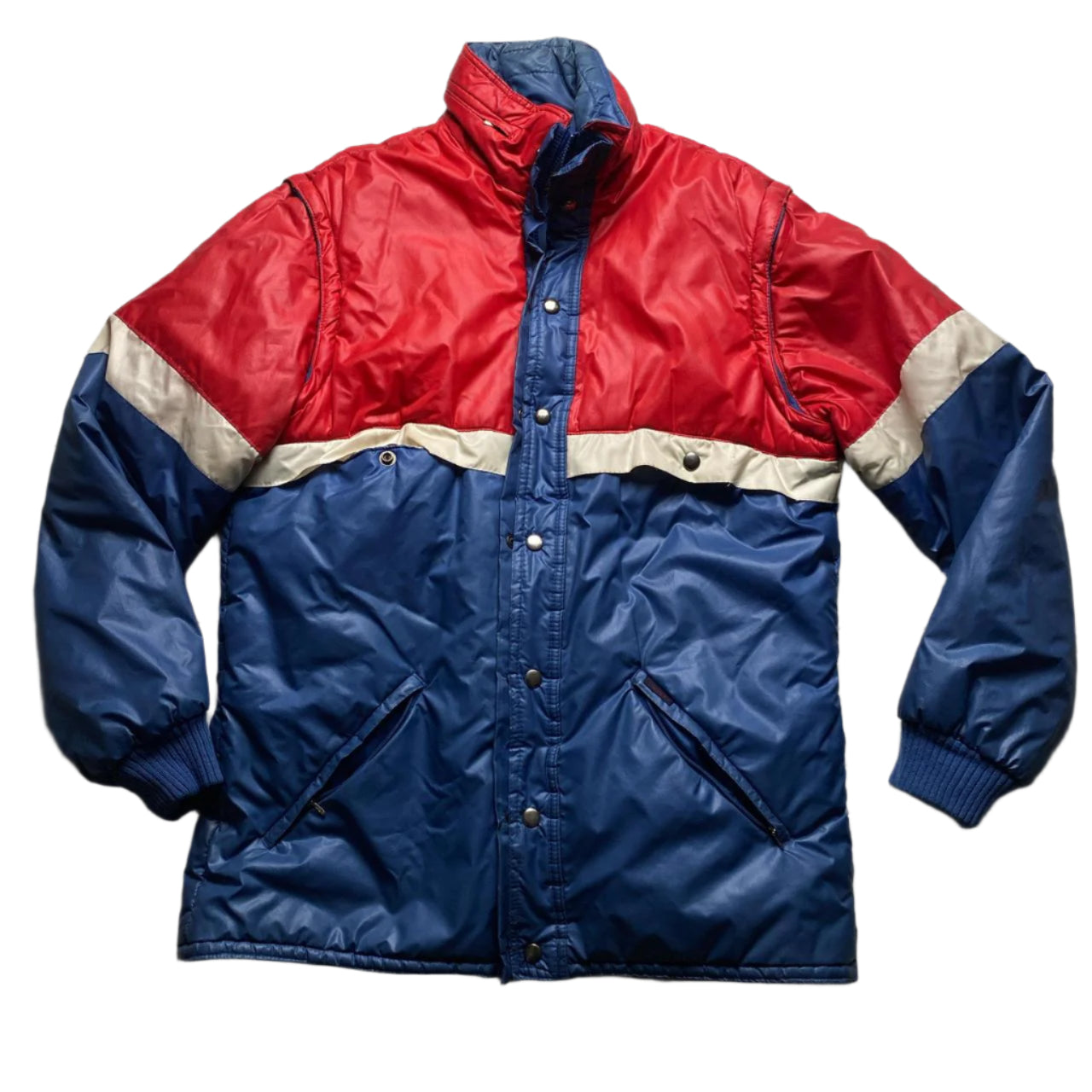 Campri Vintage 80’s Ski Jacket and Gilet Red White and Blue (L)
