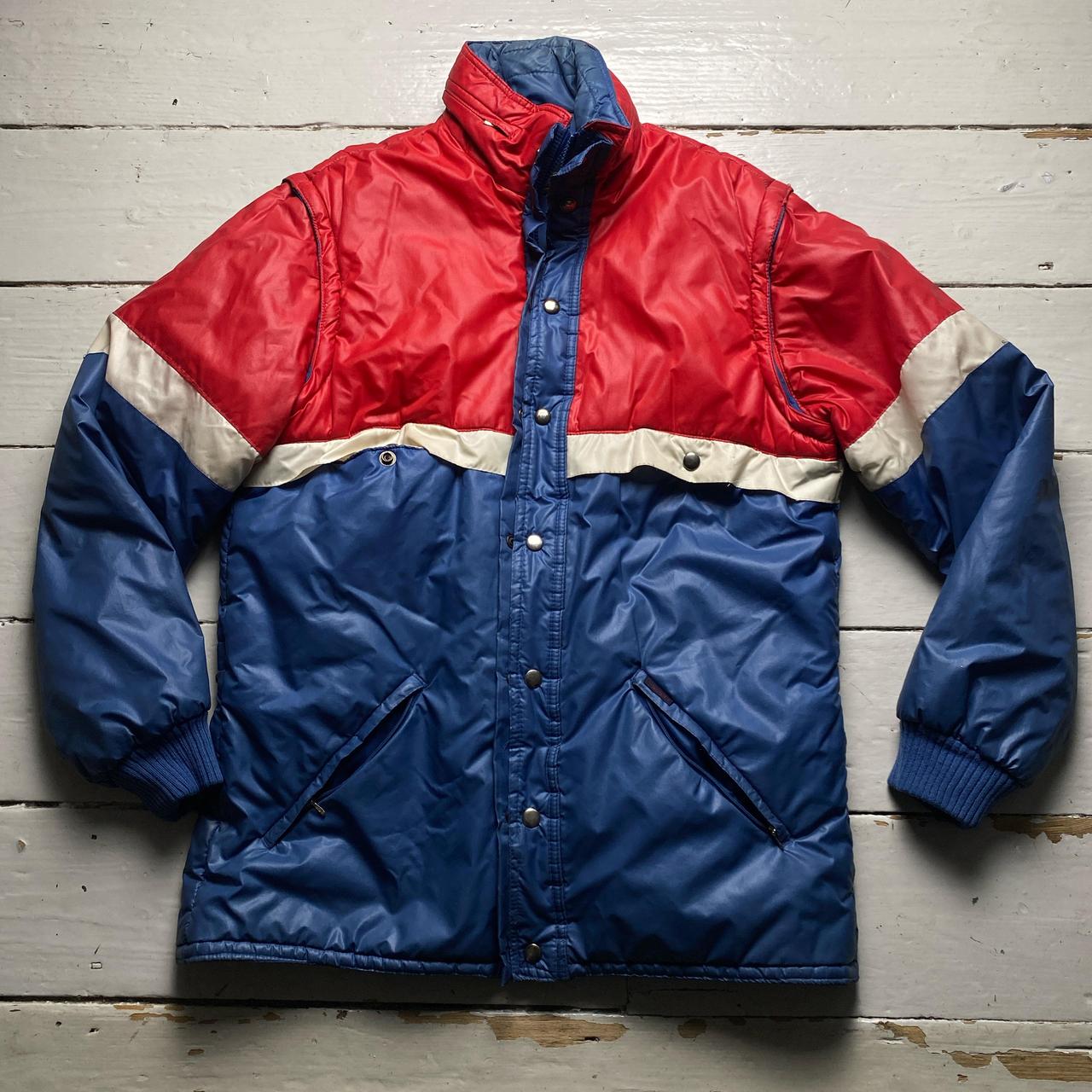 Campri Vintage 80’s Ski Jacket and Gilet Red White and Blue