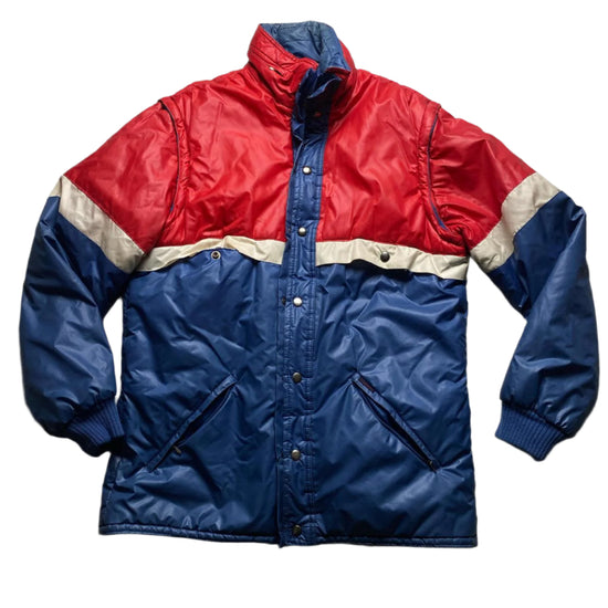 Campri Vintage 80’s Ski Jacket and Gilet Red White and Blue (L)