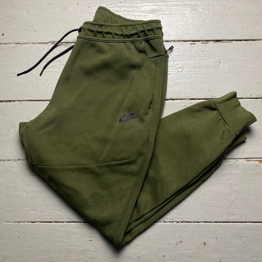 Nike Tech Fleece Olive Green and Black Joggers