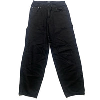 A1 Denim Soho Yacht Club Black and White Cargo Baggy Carpenter Jeans (W 30)