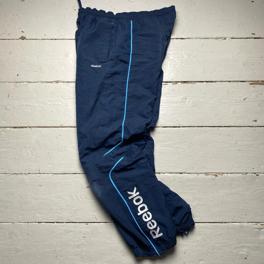 Reebok Navy White and Blue Shell Trackpant Bottoms