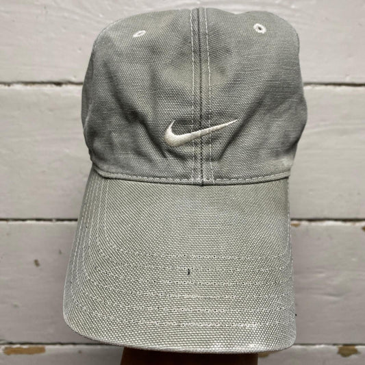 Nike Grey Khaki and White Swoosh Cap