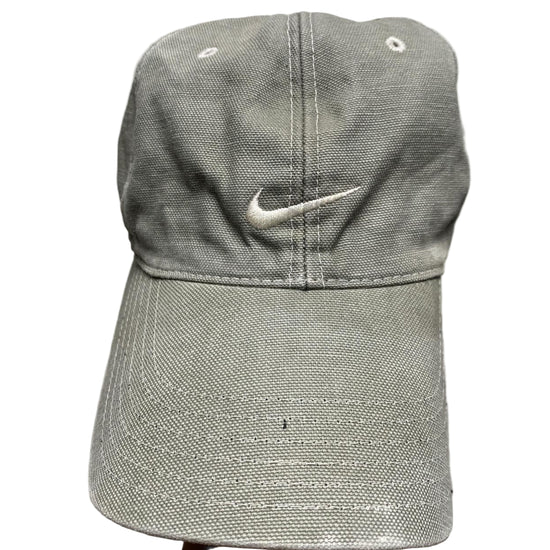 Nike Grey Khaki and White Swoosh Cap