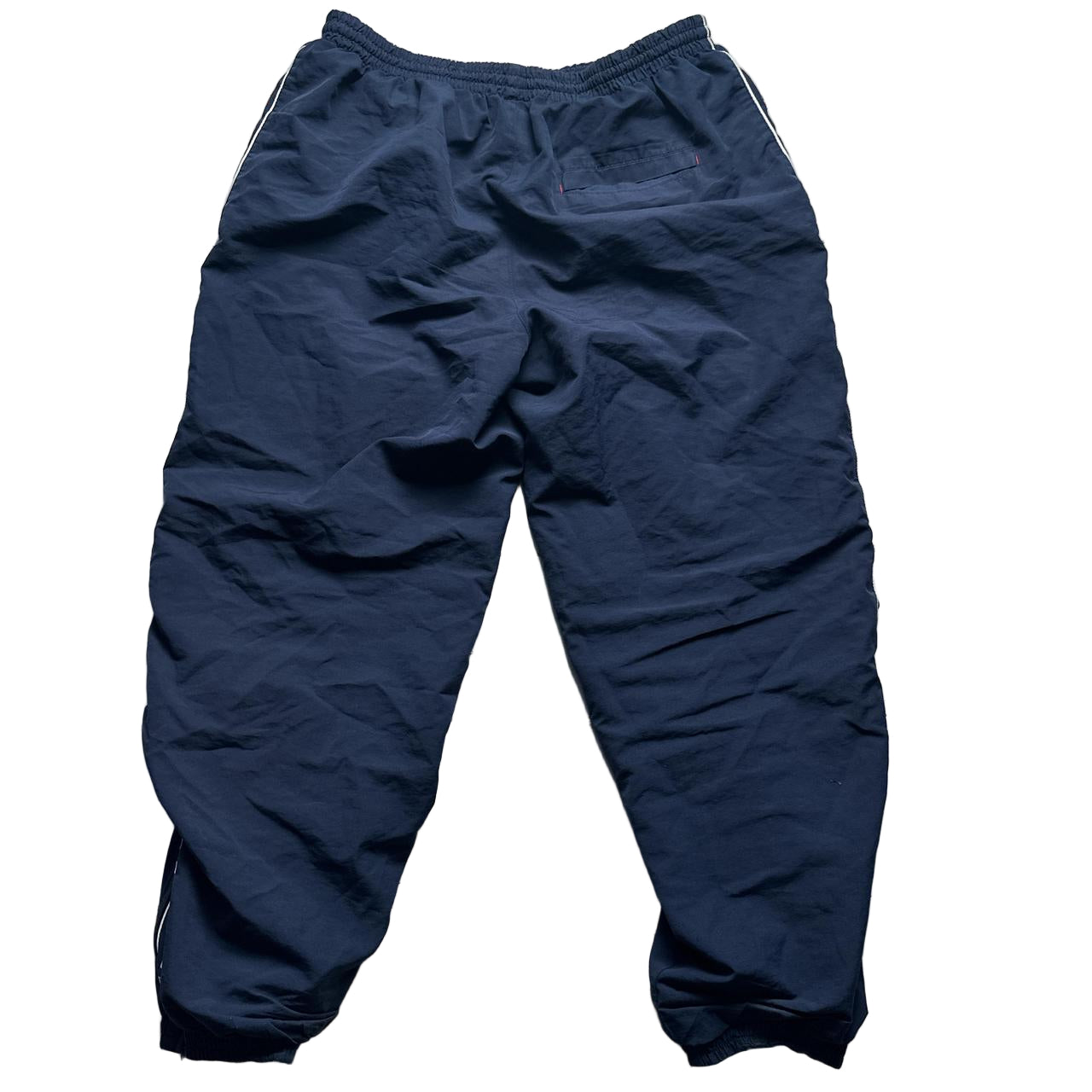 Umbro Navy and White Baggy Trackpant Shell Bottoms (XL)