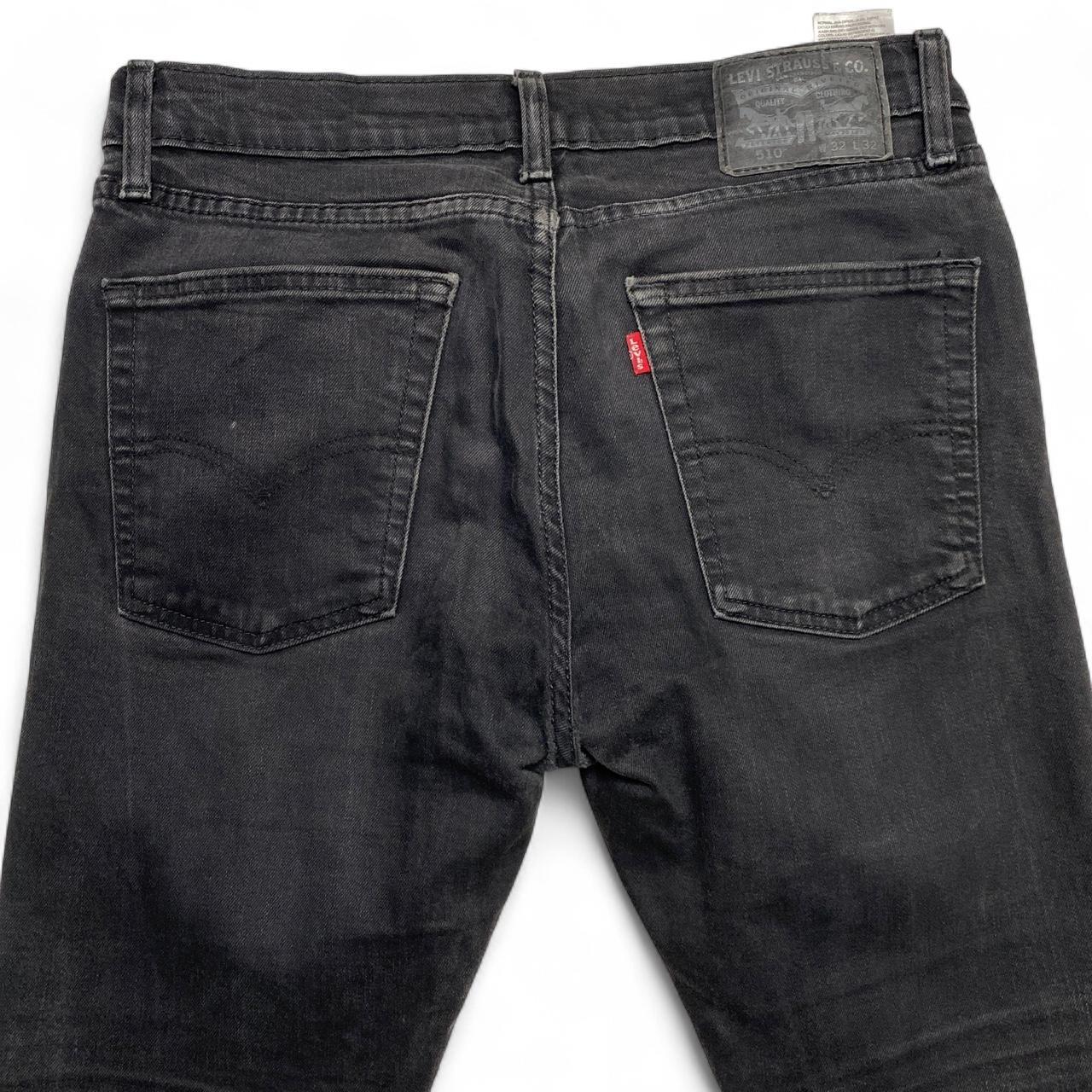 Levis 510 Black Charcoal Slim Jeans (32W)