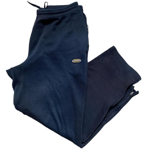 Reebok Athletic Department Navy and Yellow Trackpant Bottoms (L)