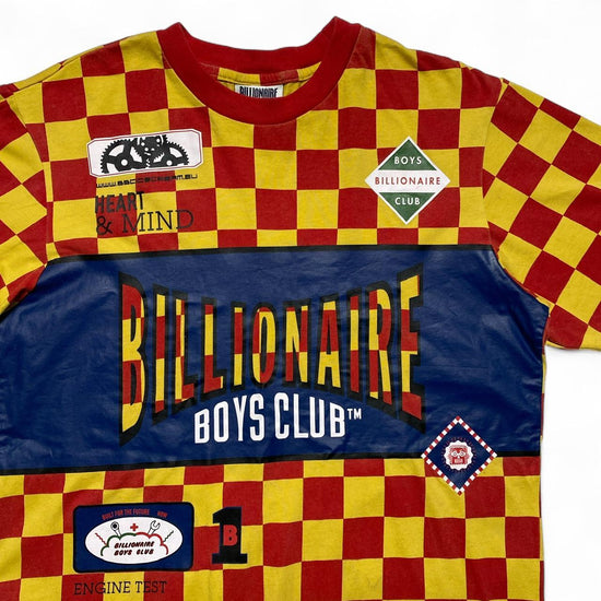 Billionaire Boys Club Red and White Checked T Shirt (M)