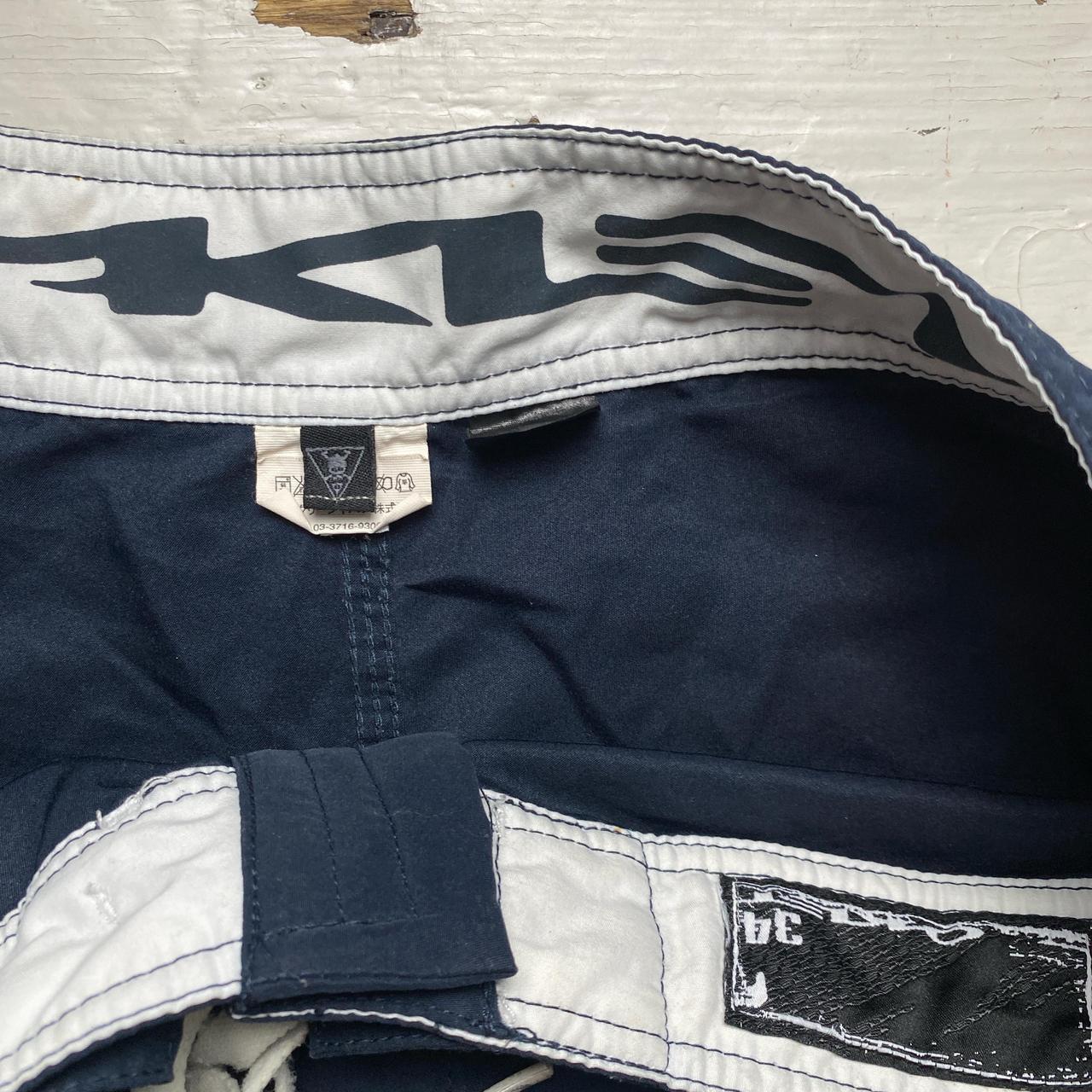 Oakley Navy and White Surf Shorts