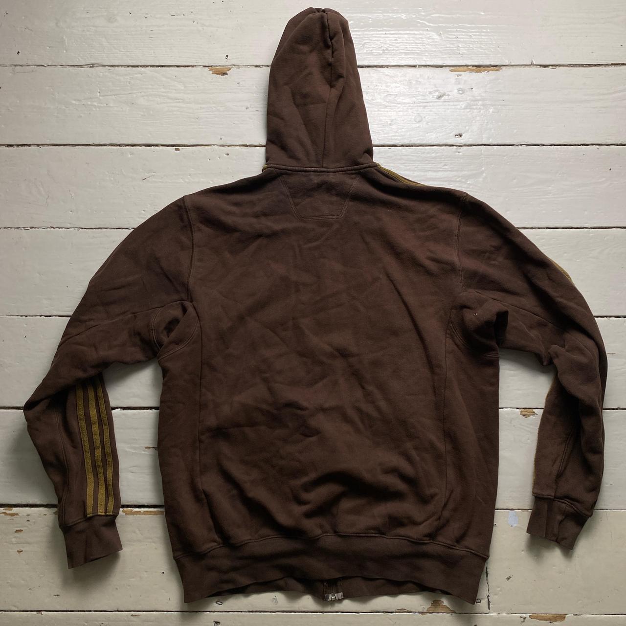 Adidas Originals Brown Two Tone Vintage Hoodie