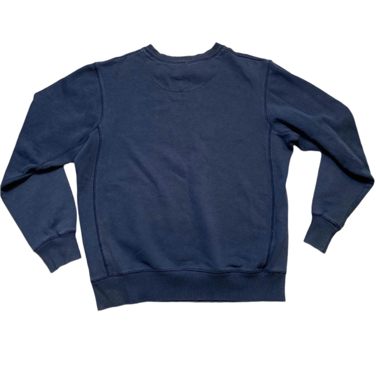 Nike Navy and White Swoosh Vintage Jumper (M)